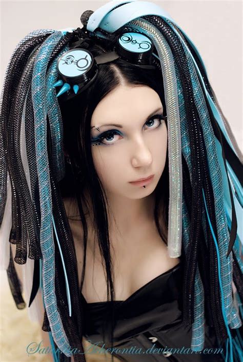 Cybergoth Or Cyberpunk Goth Hair Fashion Goth Model