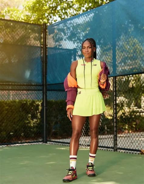 Coco Gauff S US Open Look Yellow New Balance Outfit And Matching CG Tennis Shoes Women S