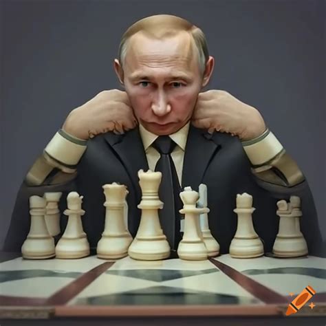 Photo Of Vladimir Putin Playing Chess On Craiyon