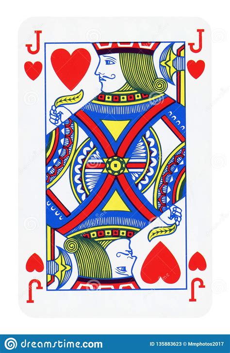 An honest and trustworthy person who may be your friend; Jack Of Hearts Playing Card - Isolated On White Stock Illustration - Illustration of clipping ...
