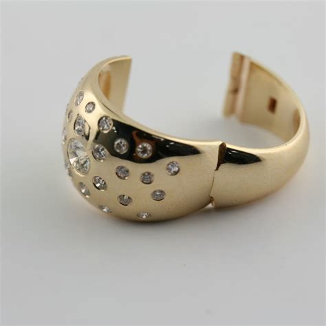 14k Yellow Gold Diamond Arthritic Adjustable Ring Importex