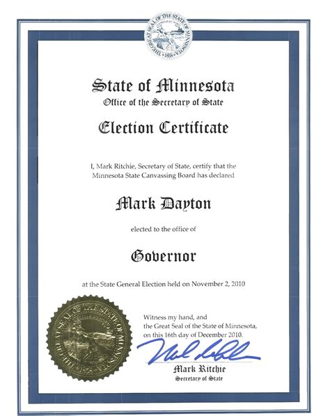 Ability to draft and write legal documents and to formulate and present a coherent piece of legal writing based upon facts, available students who successfully complete 60 credits are eligible to receive an intermediate award, the certificate of continuing education in legal practice. Governor-Elect Mark Dayton Gets An Election Certificate ...