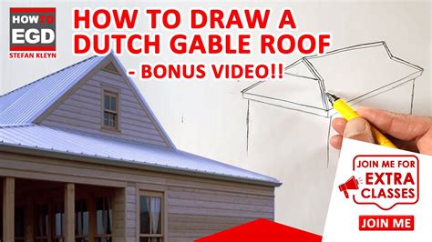 How To Draw A Dutch Gable Roof Bonus Video Youtube