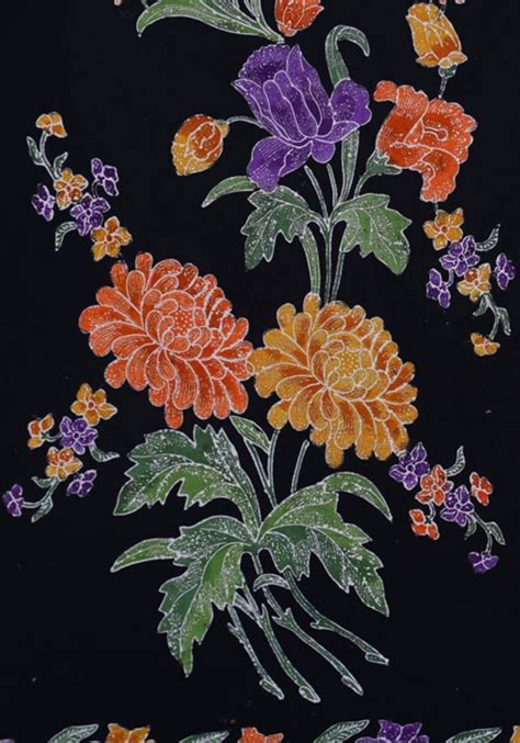 Ini adalah salah satu ragam hias flora yang digunakan untuk tugas menggambar pada kertas gambar. Batik Bunga - Bergaya