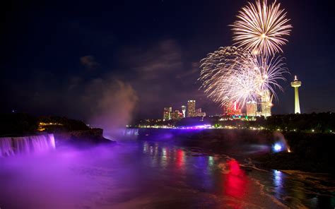 The Fireworks On The Usa Side — At Niagara Falls Niagara Falls