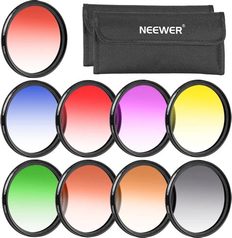 Neewer® 58mm Complete Graduated Color Lens Filter Set