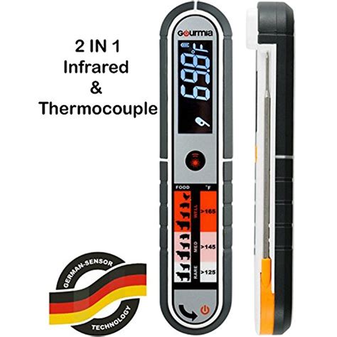 Gourmia Gth9150 Commercial Grade Contact And Non Contact Thermometer Dual