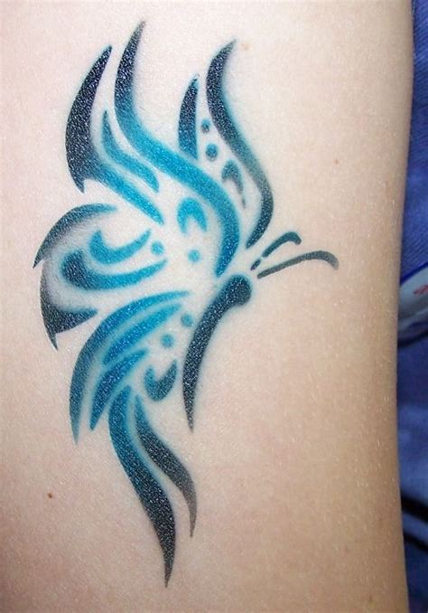 Images Tribal Butterfly Tattoo Butterflytattoo Designs Tribal Blue