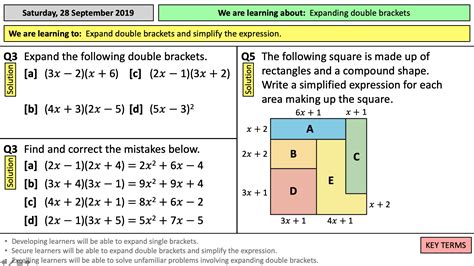 Expanding double brackets | Teaching Resources