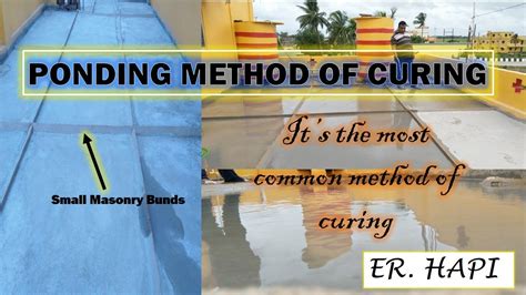 Curing By Ponding Method On Concrete Slab Youtube