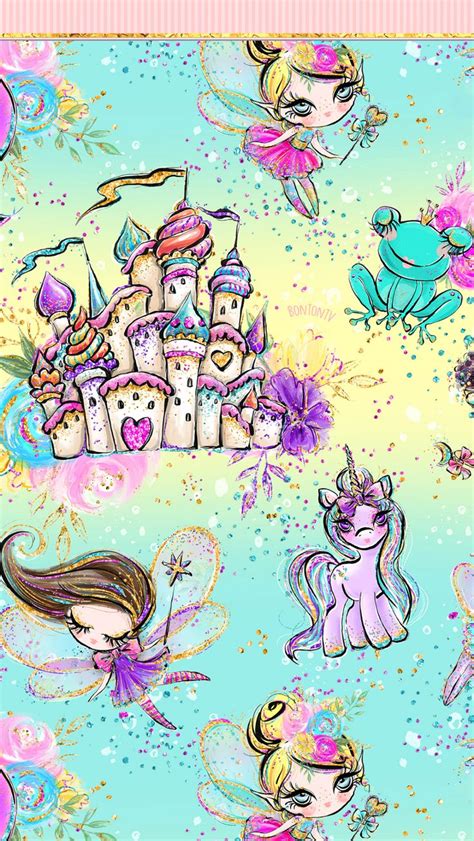 Phone Wallpapers Hd Fairy Unicorn Magic Glitter Flowers