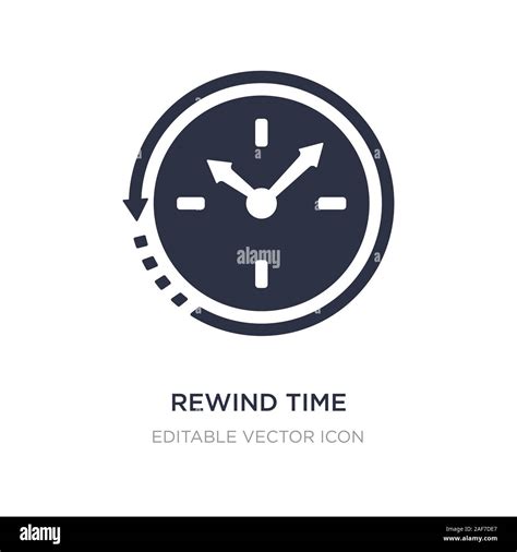 Rewind Time Icon On White Background Simple Element Illustration From