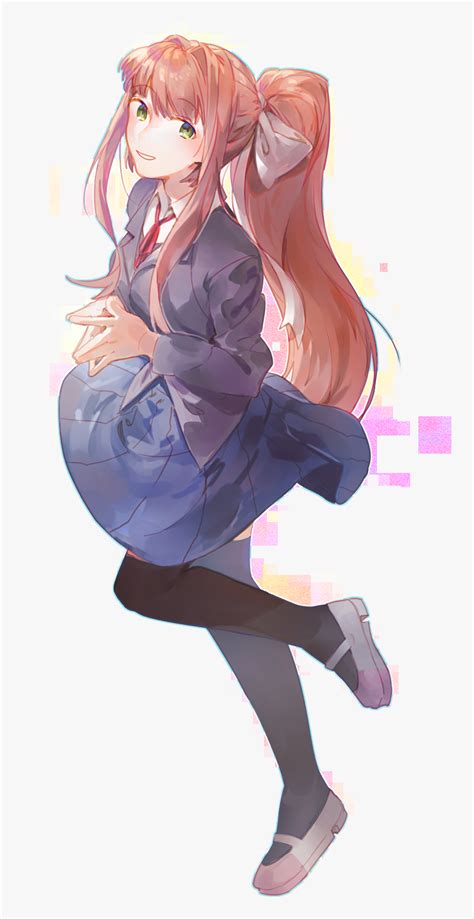 Just Monika Ddlc Monika Fanart Hd Png Download Transparent Png Image