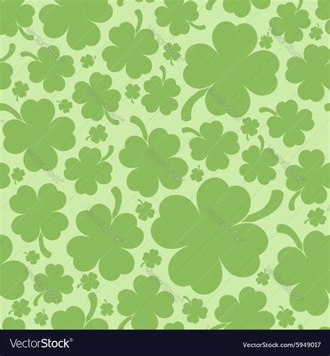 Four Leaf Clover Background Royalty Free Vector Image