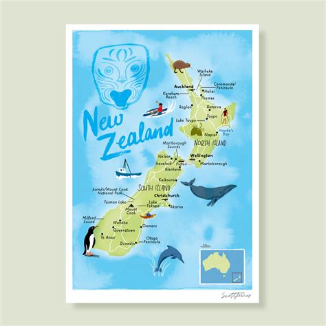 New Zealand A4 Giclee Print — Scott Jessop