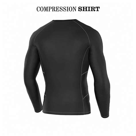 mens compression armour base layer top long sleeve thermal gym sports shirts ebay