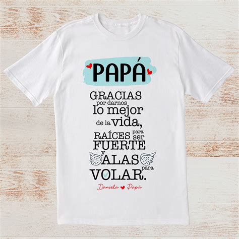 Camiseta Gracias Papá Tú Personalizas