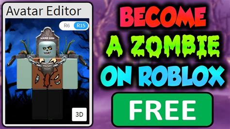 How To Become A Zombie For Free On Roblox Youtube