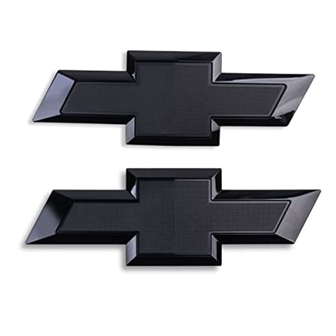 Cardiytools Full Black Front And Tailgate Bowtie Emblem For 2016 2018 Gm