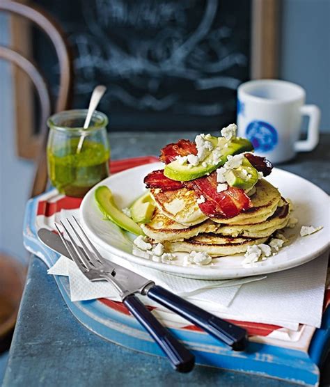 Buttermilk Pancakes With Bacon And Avocado Recipe Delicious Magazine
