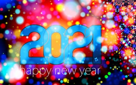 Happy New Year 2021 In Colorful Sparkling Background Hd Happy New Year 2021 Wallpapers Hd