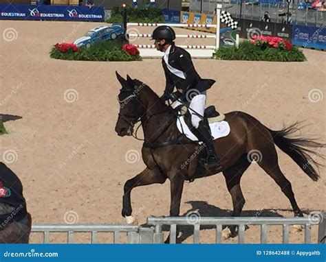 2018 World Equestrian Games Eventing Show Jump Finale Editorial Stock