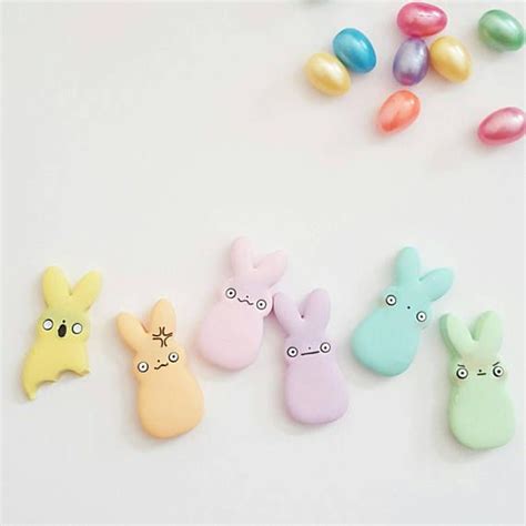 Pastel Peep Necklace Charm Peep Charm Easter Polymer Clay Pendant