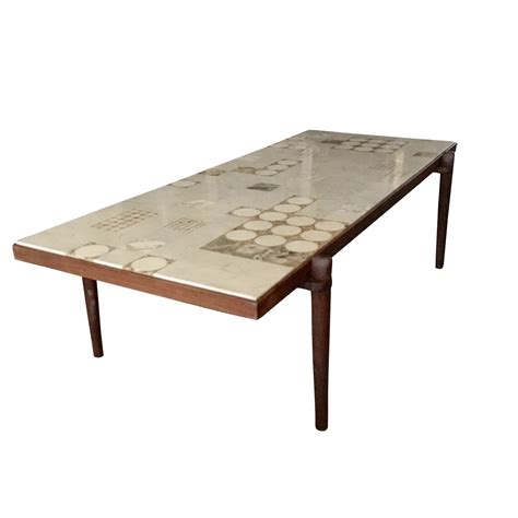 Poly & bark riley marble top rectangle coffee table. Balsamo Antiques | Mid Century Scandinavian Marble Top ...