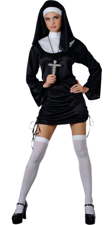 Wicked Naughty Nun Ladies Sexy Fancy Dress Costume. 
