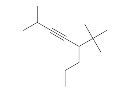draw the structure of 5 tert butyl 2 methyl 3 octyne