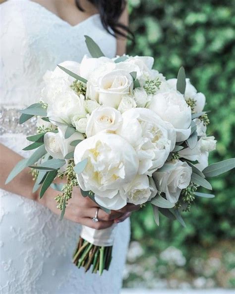 20 Best Greenery Wedding Bouquets Rose Wedding Bouquet White Wedding