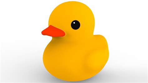 3d Model Rubber Duck Vr Ar Low Poly Cgtrader