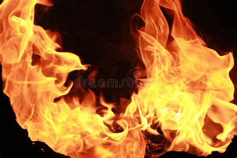 Abstract Blurred Fire Flames Isolated On Black Stock Photo Image Of