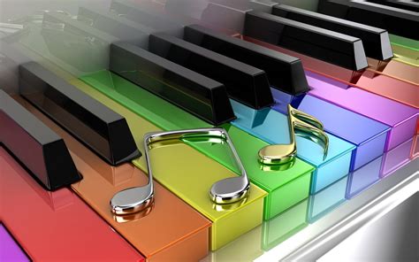 Rainbow Colored Piano Keys Hd Wallpaper Achtergrond 1920x1200 Id