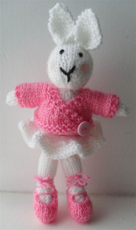 ballerina bunny knitted bunnies knitted dolls little cotton rabbits