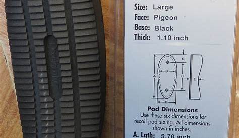 Gunworks Ltd - Pachmayr Decelerator Recoil Pad Large- Black #550B