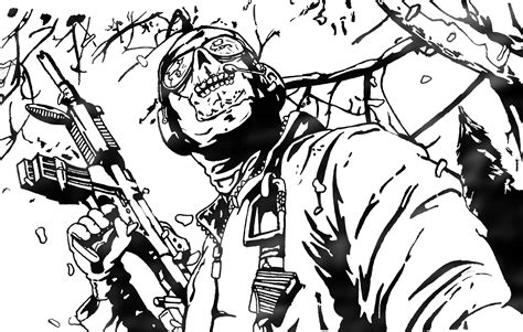 Cod Black Ops 2 Zombie Free Coloring Pages