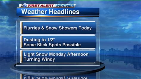 Chicago Weather Scattered Snow Showers For Area Sunday Abc7 Chicago