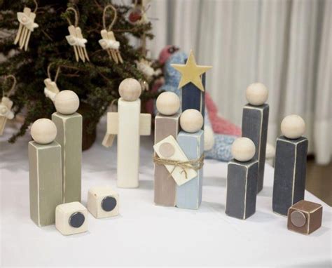 Wooden Nativity Scene Blocks In 2020 Christmas Wood Christmas Diy