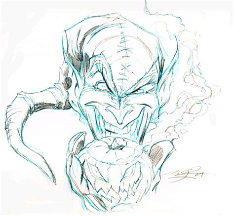 Green Goblin Sketch By Millsy1c On Deviantart