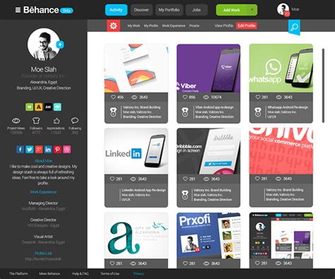 Behance Website Re Design On Behance