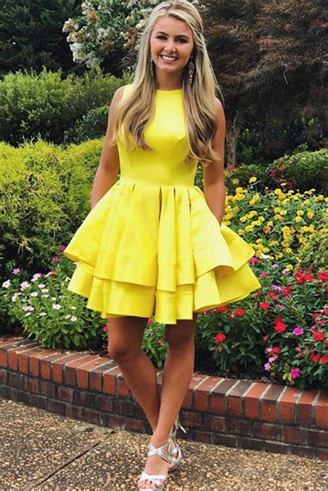 Carolcdesign Yellow Formal Dresses Short