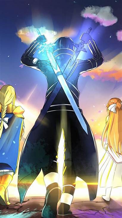 Sword Sao Kirito Alicization Asuna Phone Anime