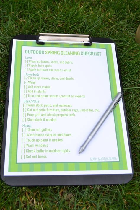 Outdoor Spring Cleaning Checklist Outdoor Spring Cleaning Checklist