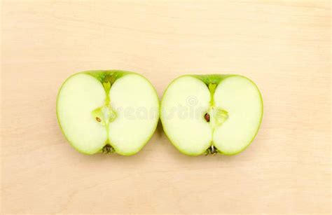 Cut In Half Green Apple Stock Photo Image Of Fresh Natural 79417536