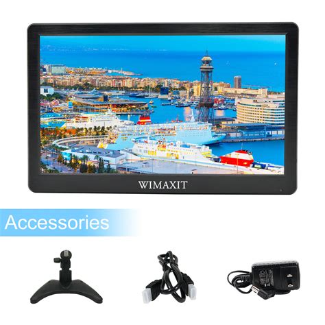 Wimaxit M1220 12 Inch Ips Fhd Hdmi Monitor For Pc Computer Camera Dvd