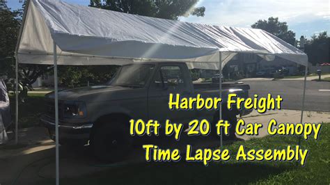 Check spelling or type a new query. Harbor Freight 10 ft by 20 ft Car Canopy Time Lapse ...