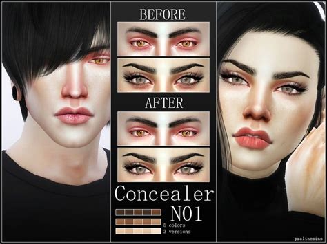 Concealer For Your Sims Comes In 5 Tones From Light To Dark Each