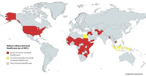 Countries Without Universal Healthcare As Of 2021 Mapporn