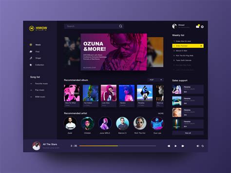 Music player by Dimest on Dribbble